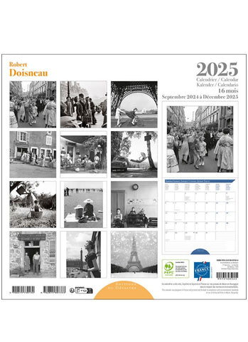 Robert Doisneau Wall Calendar 2025 - back