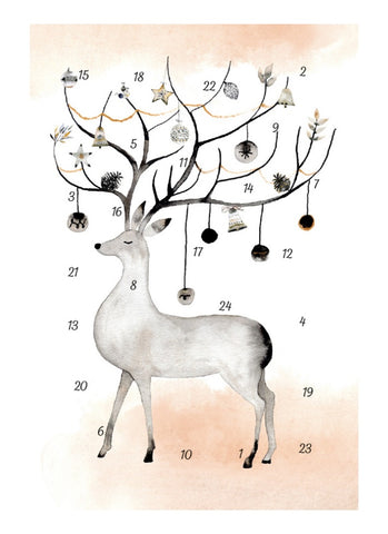 Advent Calendar Card - Reindeer