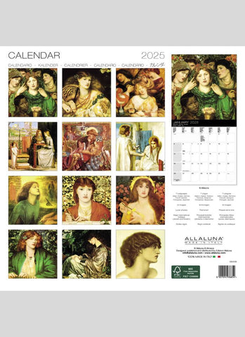 Rossetti - the Masterpieces Wall Calendar 2025 - back