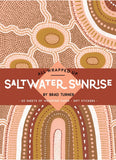 Packaging of 'Saltwater Sunrise' by Brad Turner with abstract patterns and text.
