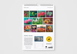 Fiona Craig calendar with colorful floral images on a white background