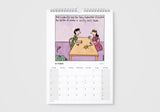 Calendar page for October with a cartoon illustration of Cinderella and the Fairy Godmother on a white background