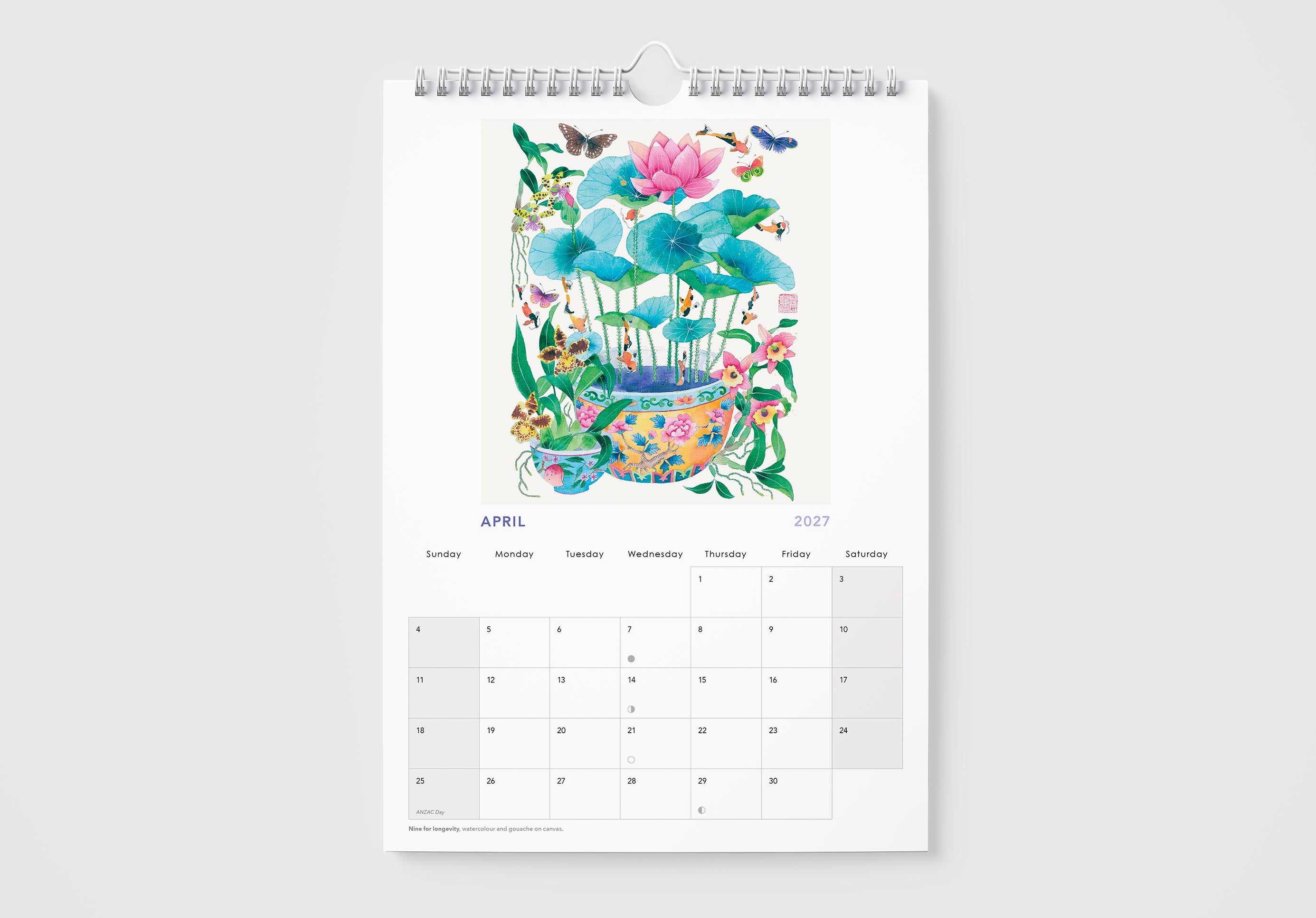 April page of Gabby Malpas calendar.