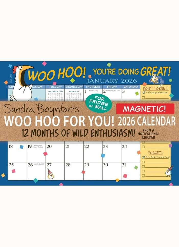 Sandra Boynton magnetic Wall Calendar 2026
