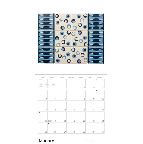 Arts & Crafts Tiles: Made by Motawi Tileworks Wall Calendar 2026