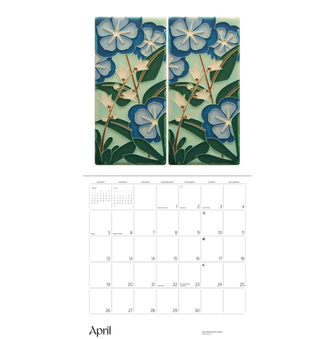Arts & Crafts Tiles: Made by Motawi Tileworks Wall Calendar 2026