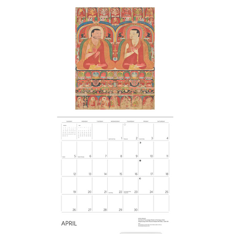 Enlightenment: Buddhist Paintings Wall Calendar 2026