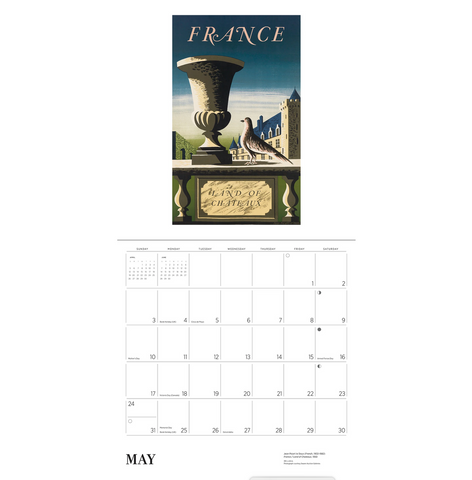 France: Vintage Travel Posters Wall Calendar 2026