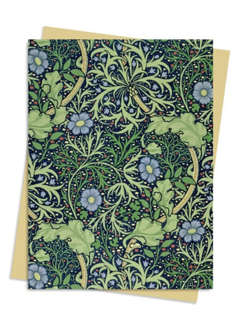 Flame Tree Card - William Morris Collection Seaweed