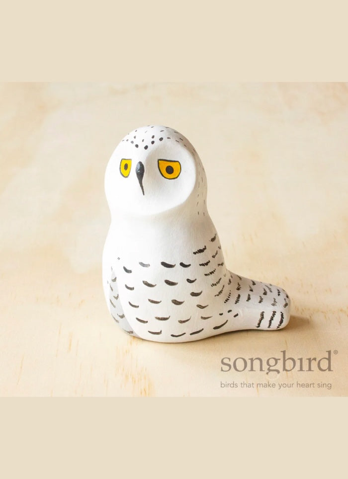 Songbird Whistle Paperweight - Snowy Owl