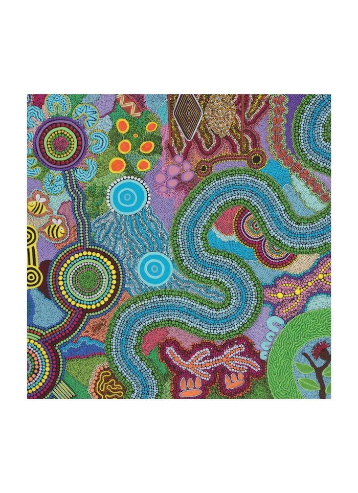 Southern Songlines art card with artwork by Luke Mc of the Wulgurukaba people