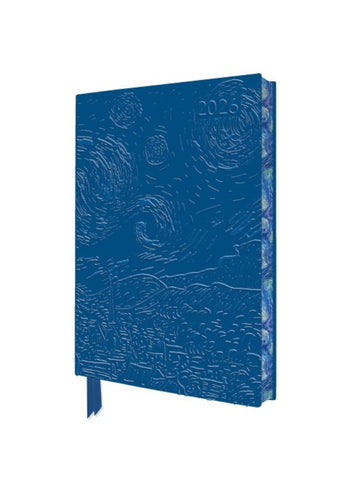 Vincent van Gogh: The Starry Night 2026 Artisan Art Vegan Leather Diary Planner - Page to View