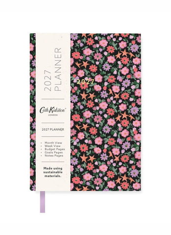 Cath Kidston A6 Small Linen Diary 2027 - Stars and Flowers