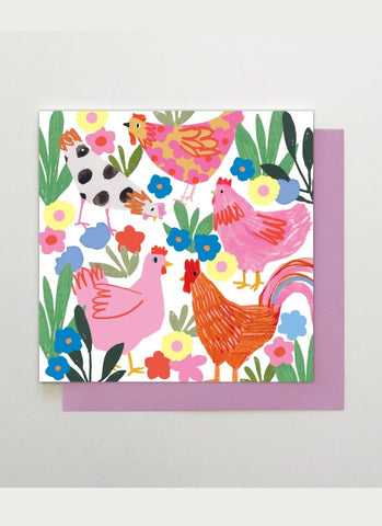 Stop The Clock Designs Art Card - Chickens