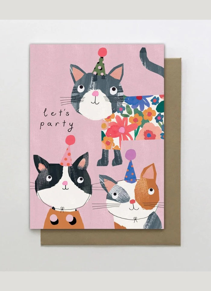 Birthday card with cars in colourful outfit's.