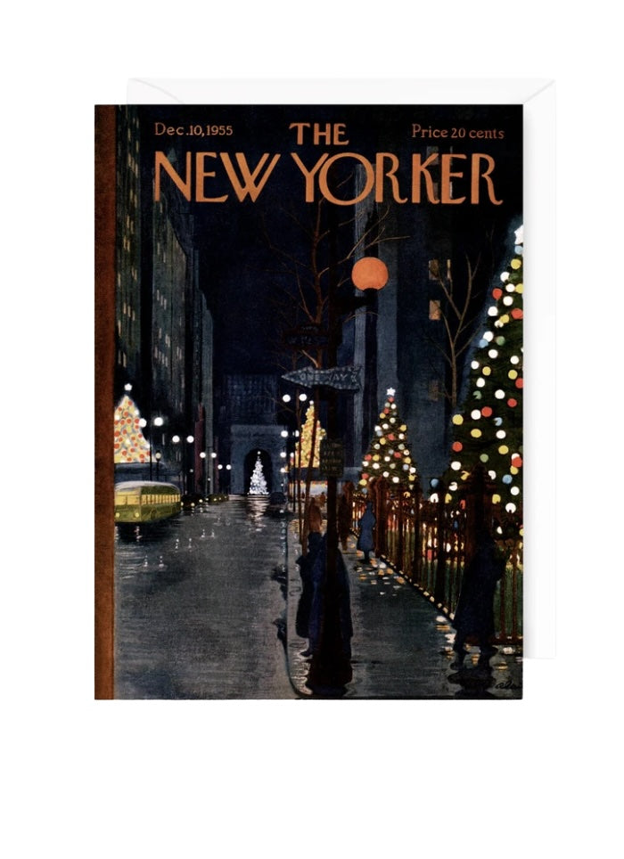 New Yorker Christmas Card - Street Lights