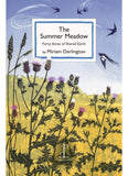 Book cover of 'The Summer Meadow' with illustrations of plants and birds.