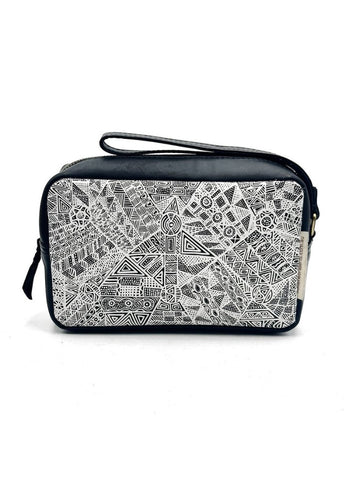 Leather Printed Toiletry Bag - Simplicia Tipungwuti