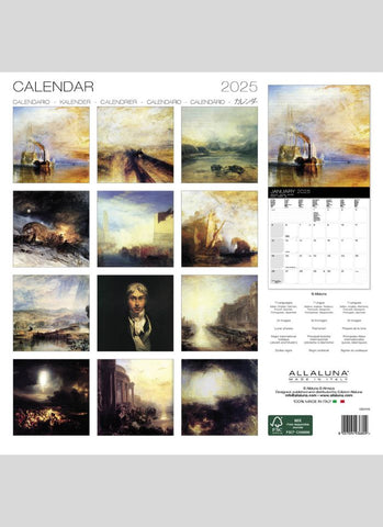 Turner - the Masterpieces Wall Calendar 2025 - back