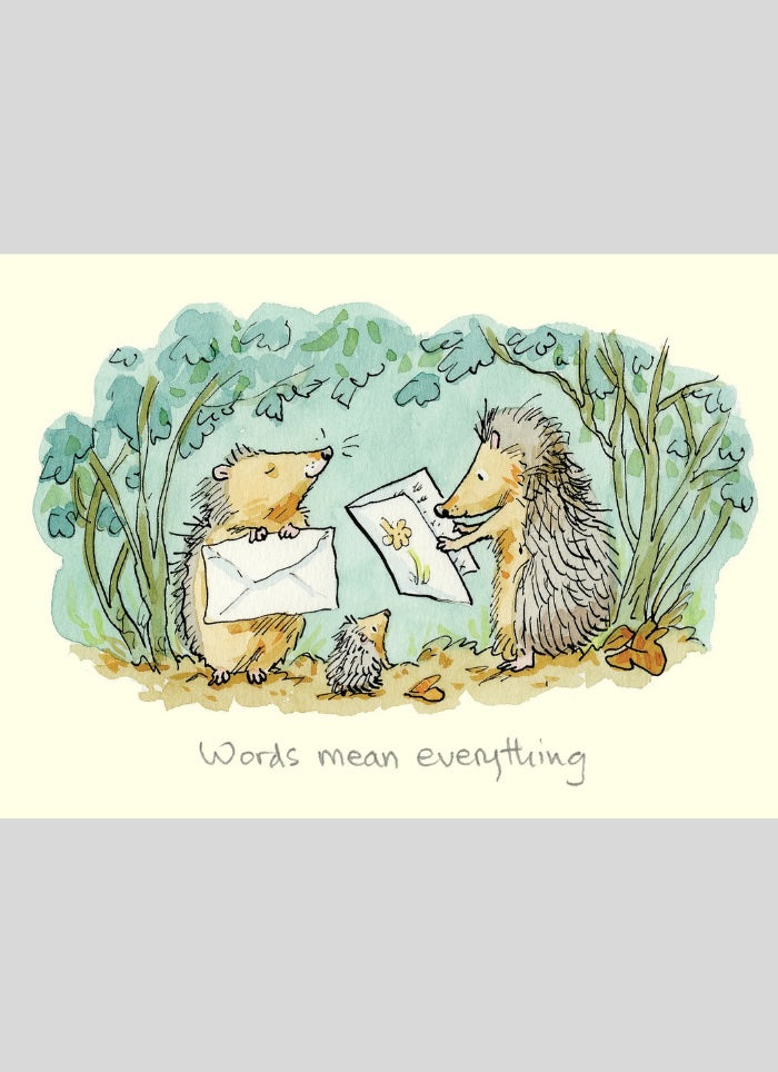 Two Bad Mice Card - Words Mean Everything