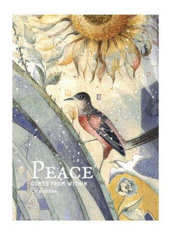 Sacredbee Christmas card - Red Bird Peace