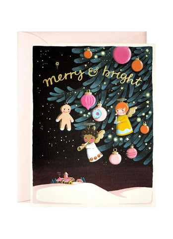 Joo Joo Paper Christmas Card - Angel Ornaments