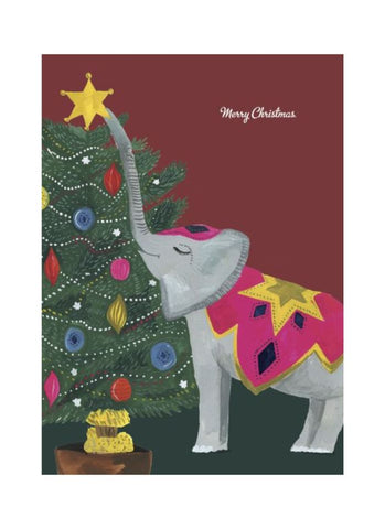 Hutch Cassidy Christmas Card - Elephant Christmas Tree