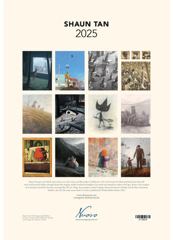 Shaun Tan Calendar 2025 - Paintings and Drawings - back cover