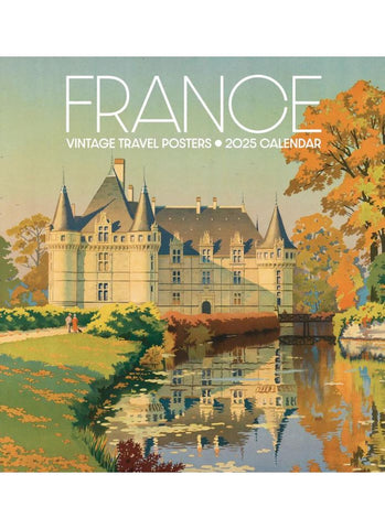 France Vintage Travel Posters Wall Calendar 2025