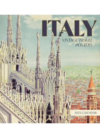 Italy Vintage Travel Posters Wall Calendar 2025