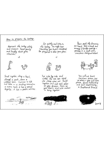 Leunig Christmas card - The Christmas Turkey