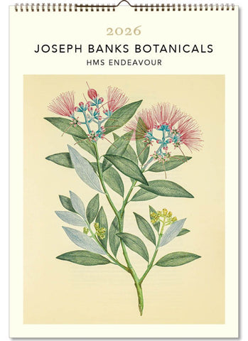 Botanicals - Joseph Banks (HMS Endeavour) Large Calendar 2026