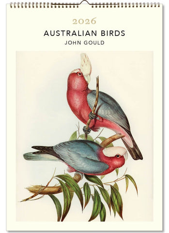 Australian Birds - John Gould Large Calendar 2026