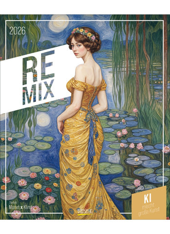 Remix - AI Mixes Great Art Large Wall Calendar 2026