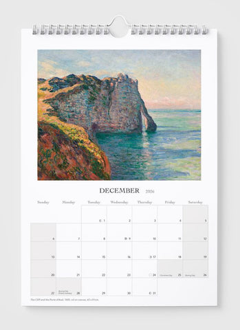 Monet Wall Calendar 2026 - month example