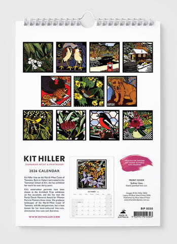 Kit Hiller Wall Calendar 2026 - back 
