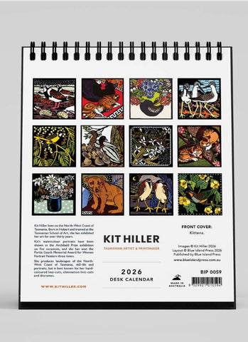 Kit Hiller Desk Calendar 2026 - back