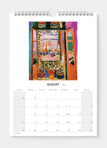 Henri Matisse Wall Calendar 2026 - month
