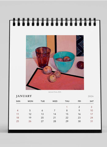 Criss Canning Desk Calendar 2026 - sample month