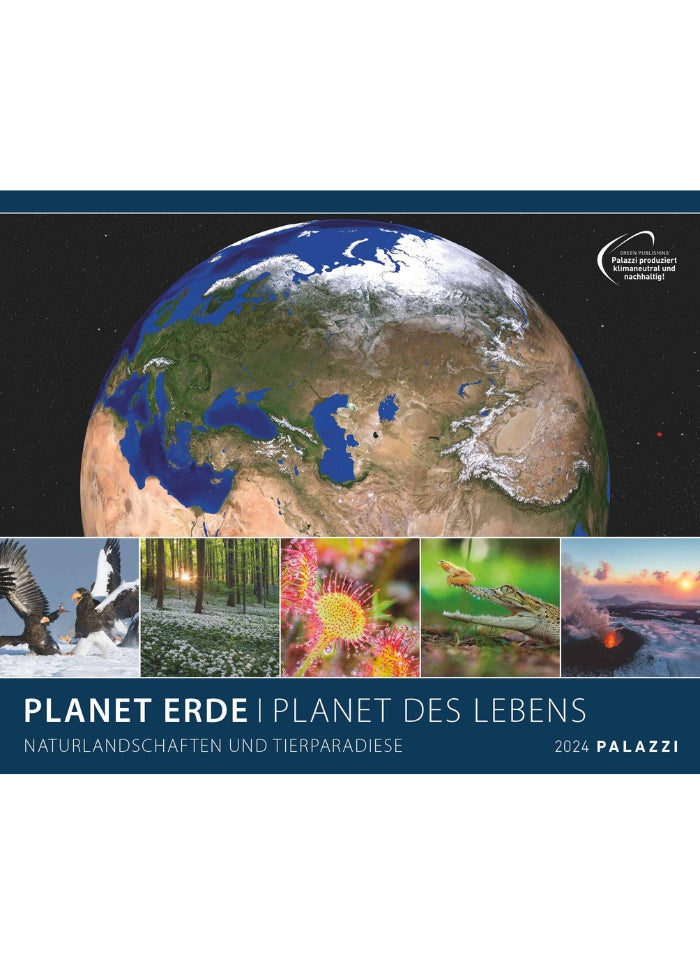 Planet Earth Large Wall Calendar 2024