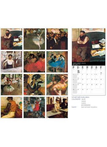 Degas - the Masterpieces Wall Calendar 2024
