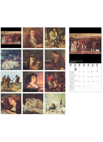 Gustave Courbet - the Masterpieces Wall Calendar 2024 - back