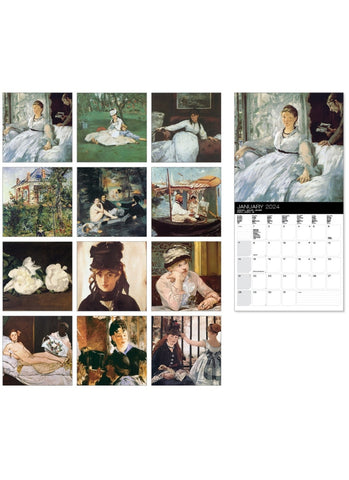 Manet - the Masterpieces Wall Calendar 2024 - back
