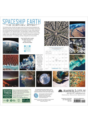 Spaceship Earth - the Overview Effect Wall Calendar 2024 - back