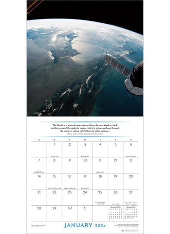 Spaceship Earth - the Overview Effect Wall Calendar 2024 - month