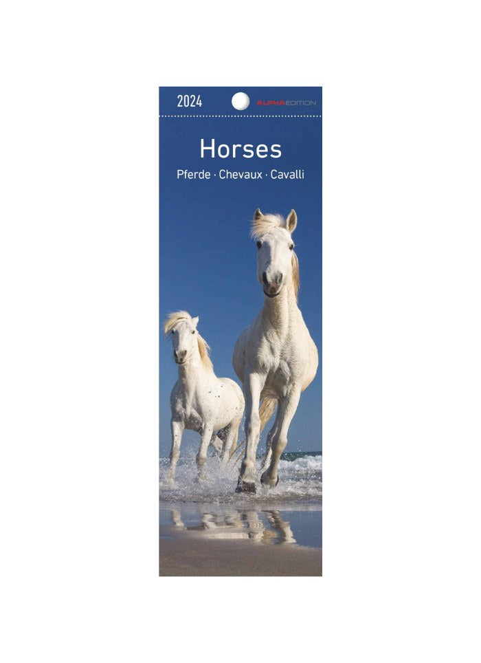 Horses Bookmark Calendar 2024