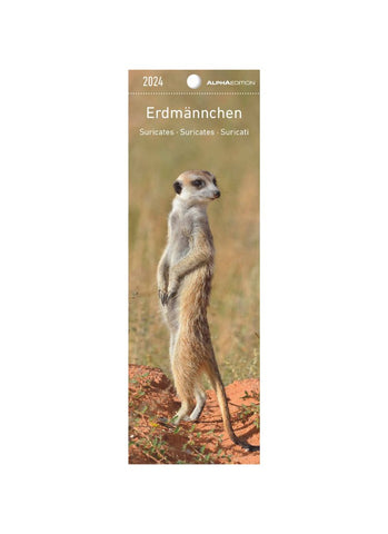 Meerkats Bookmark Calendar 2024