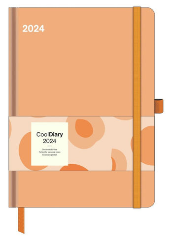 Apricot 'Cool' Large Diary 2024