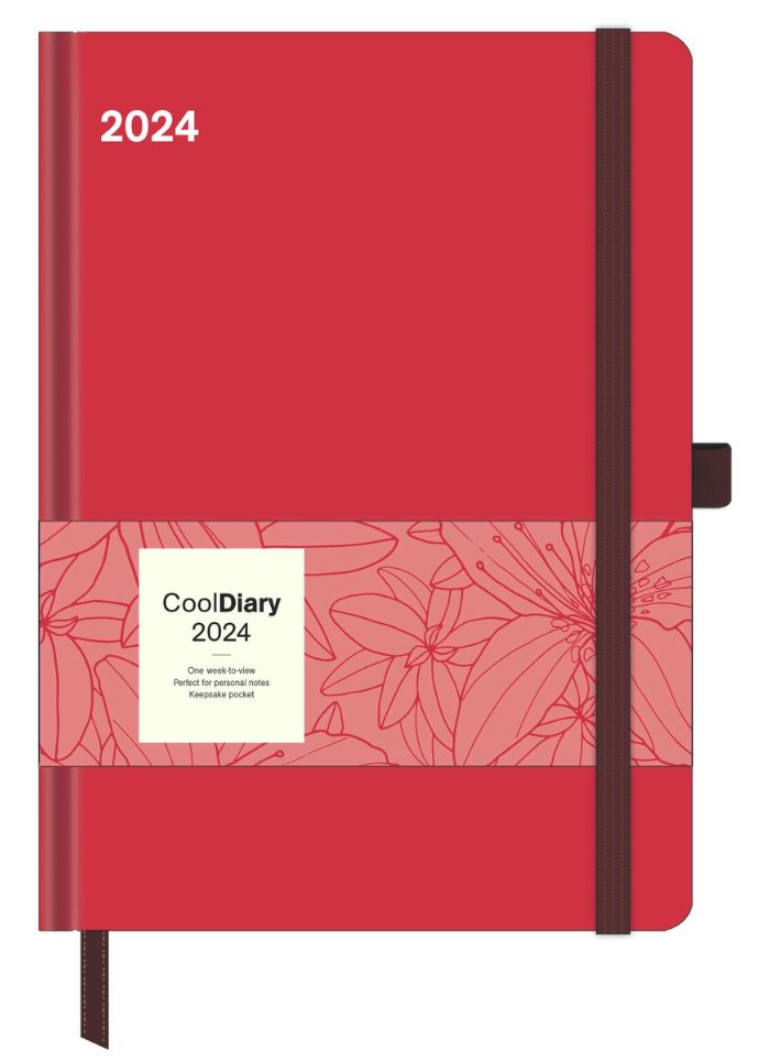Crimson 'Cool' Large Diary 2024