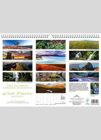 Wild Places Australia Large Wall Calendar 2024 - back cover
